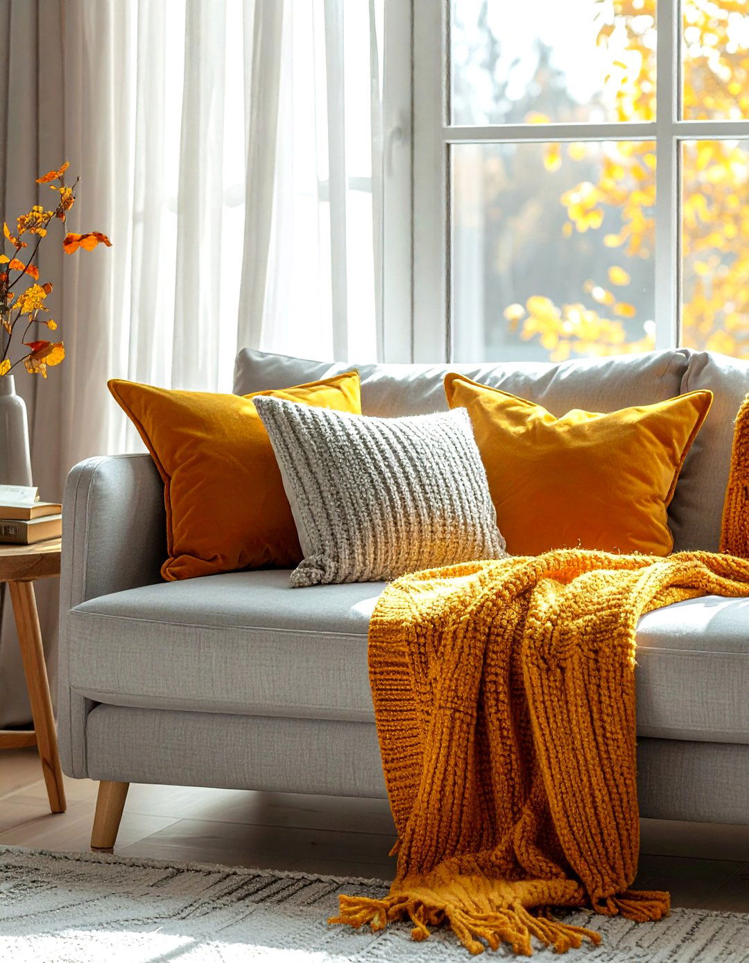 Saffron Throw Pillows - 30 orange decor ideas