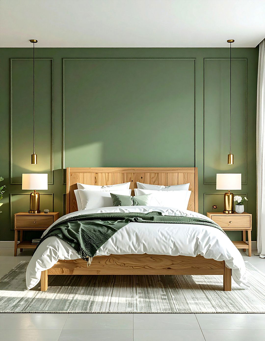 Sage Green Accent Wall - 30 desert decor ideas