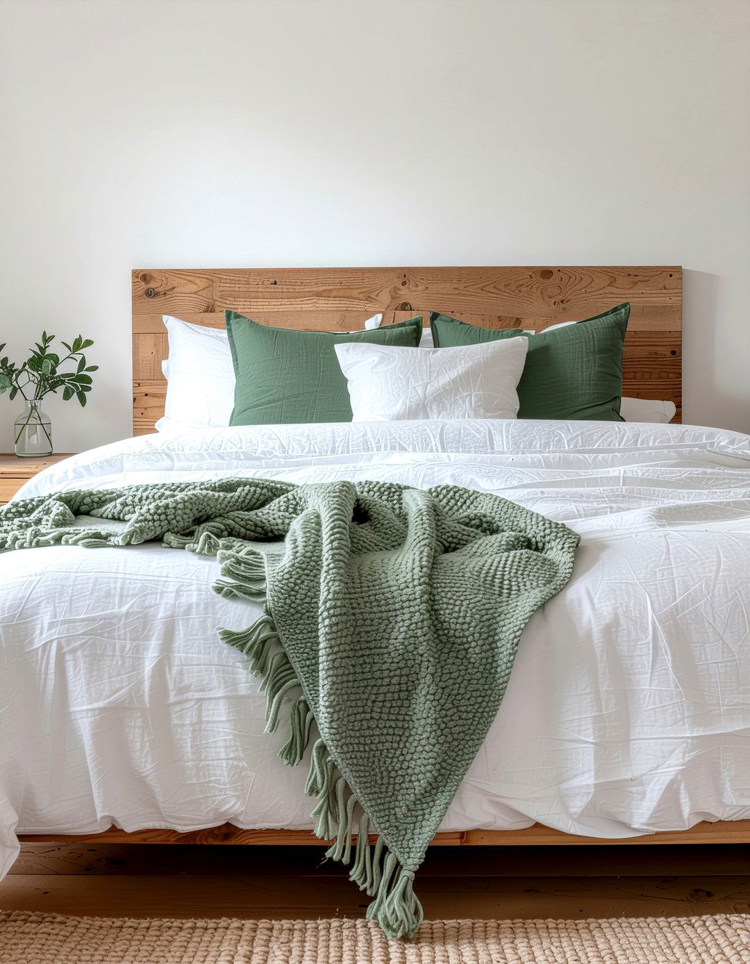 Sage Green Accents - 30 scandinavian bedroom ideas