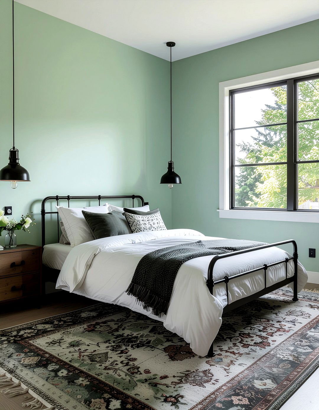Sage Green And Black - 30 bedroom sage green walls