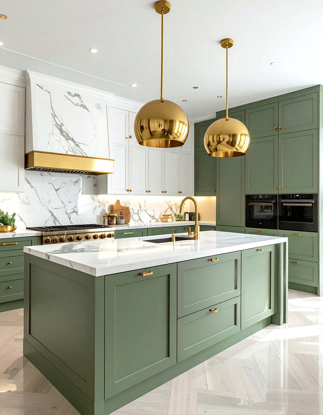 Sage Green And Gold Kitchen - 30 sage green kitchen ideas