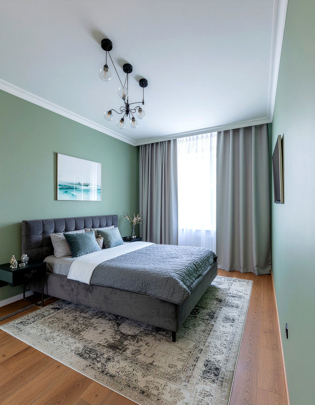 Sage Green And Grey - 30 bedroom sage green walls