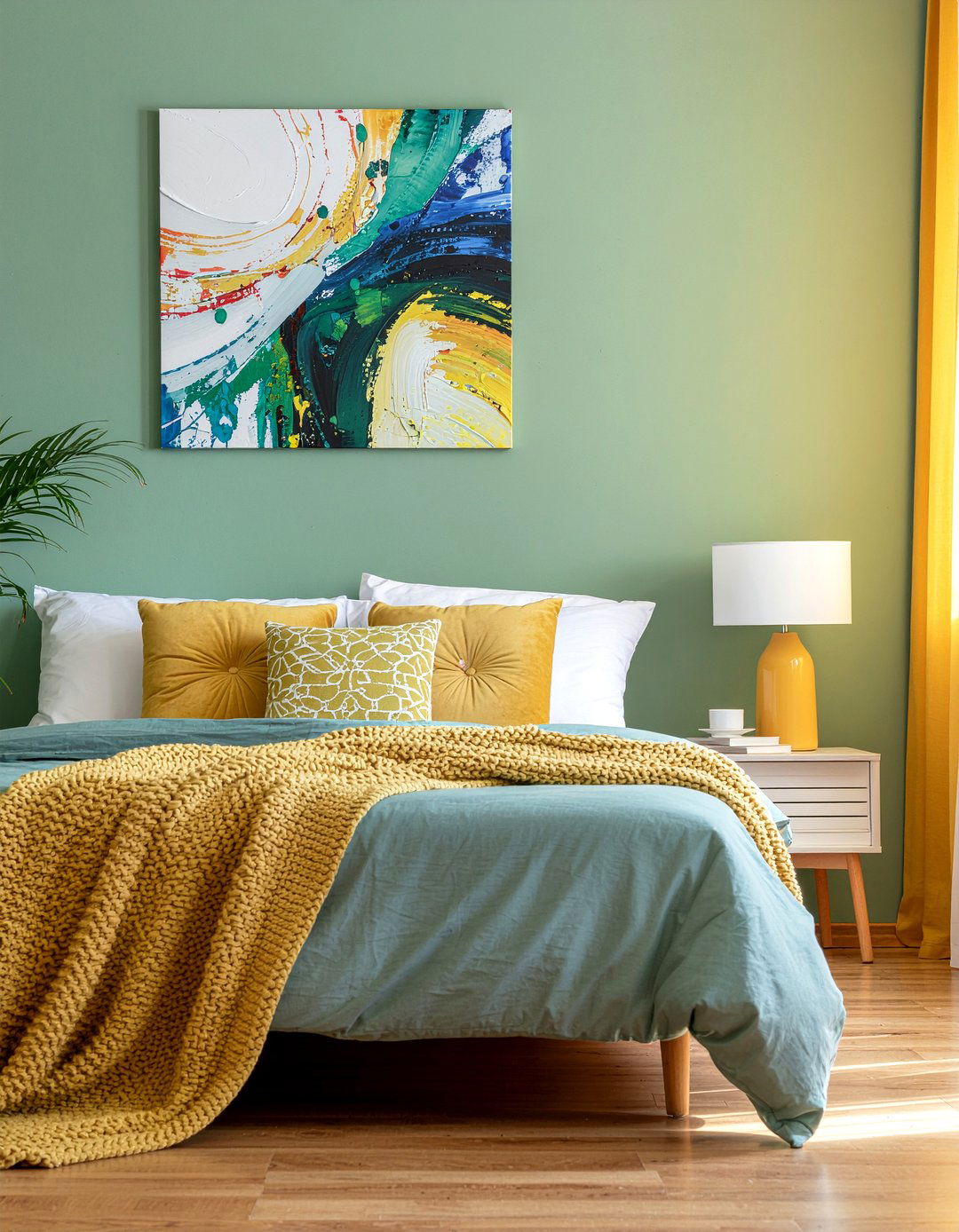 Sage Green And Mustard Yellow - 30 bedroom sage green walls