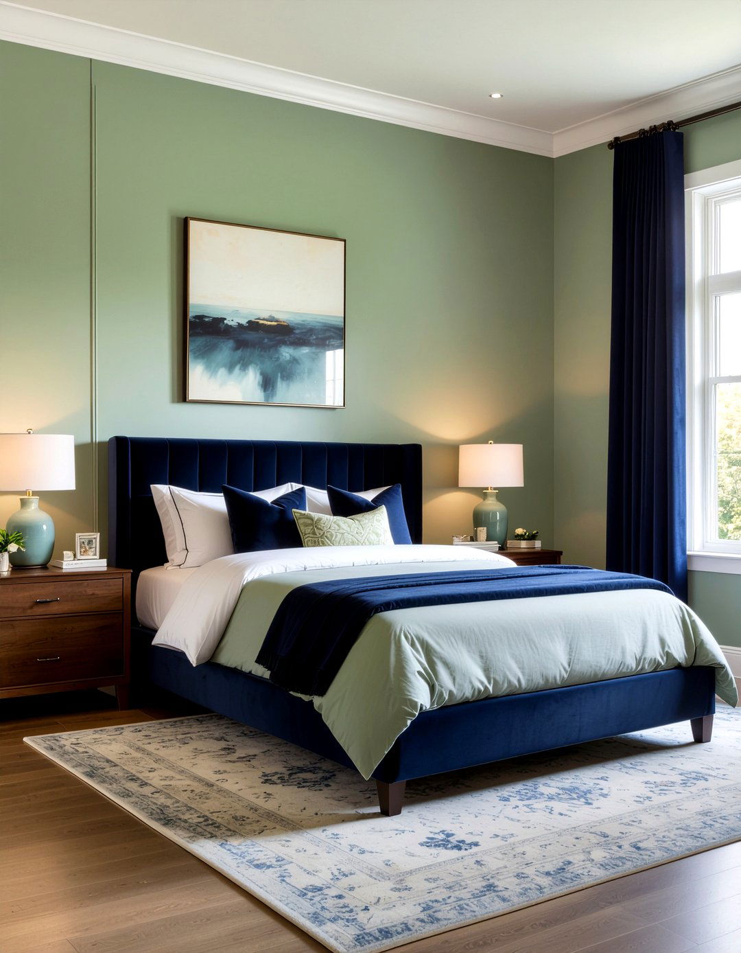 Sage Green And Navy Blue - 30 bedroom sage green walls
