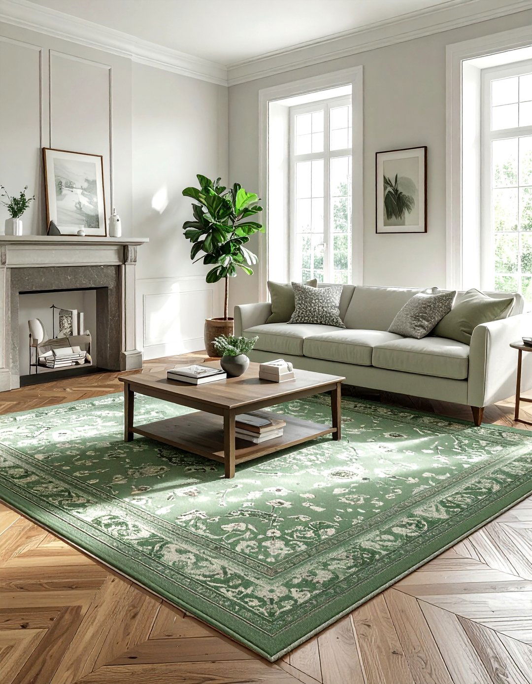 Sage Green Area Rug - 30 sage green decor ideas