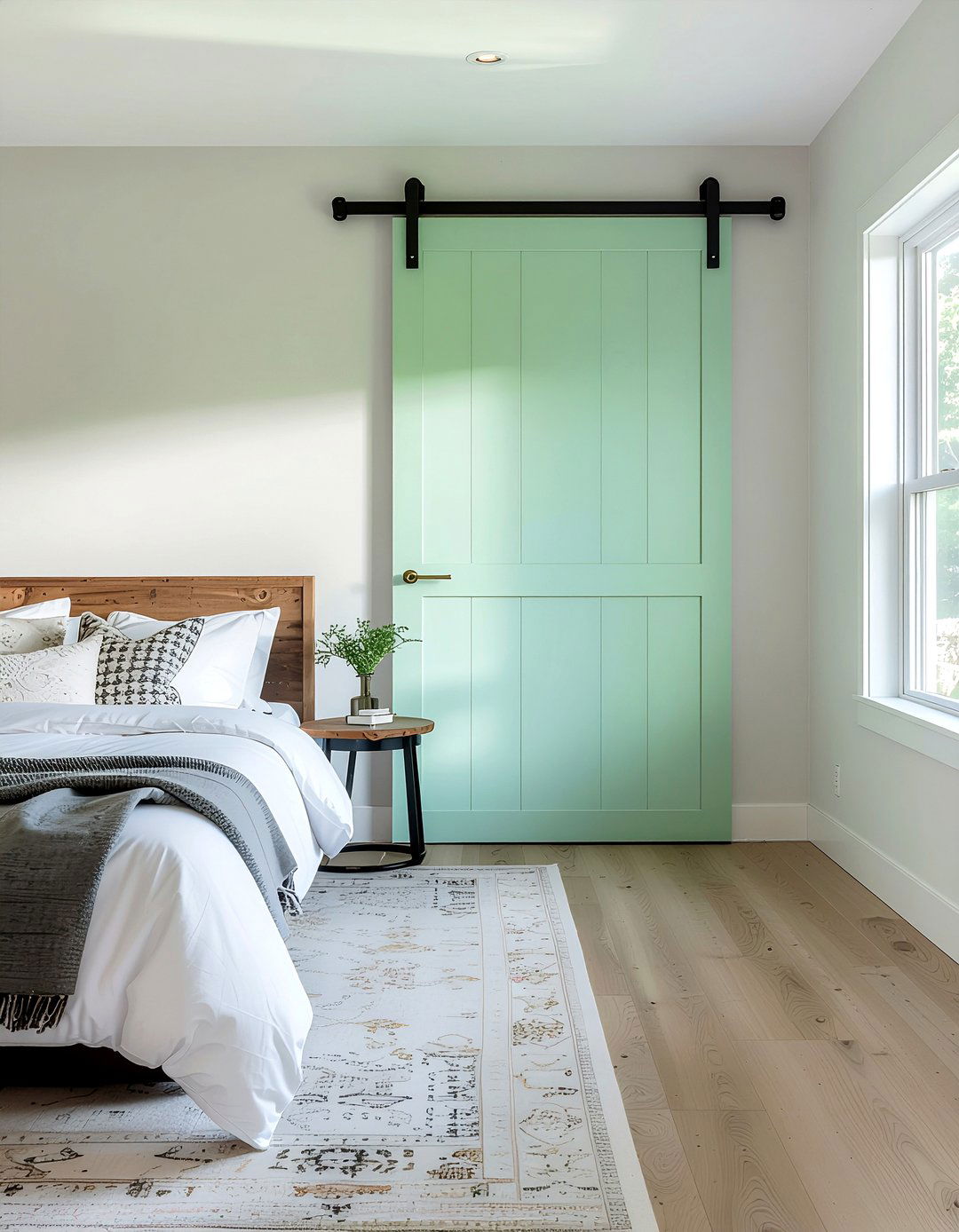 Sage Green Barn Door - 30 bedroom barn doors