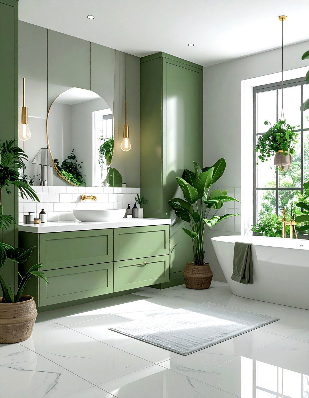 Sage Green Bathroom - 30 model home bathroom ideas