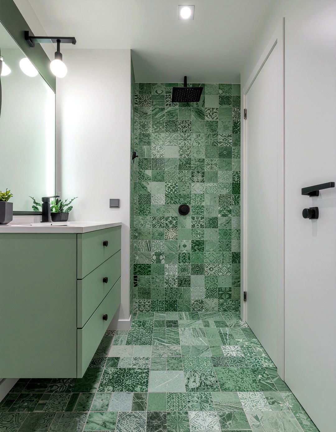 Sage Green Bathroom - 30 monochromatic bathroom ideas