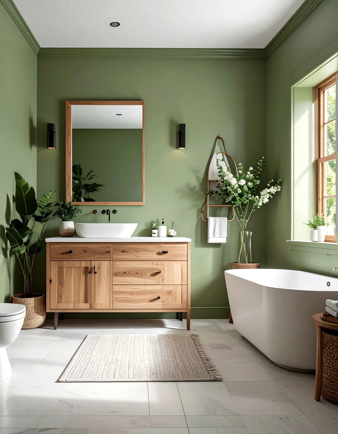 Sage Green Bathroom - 30 bungalow bathroom ideas