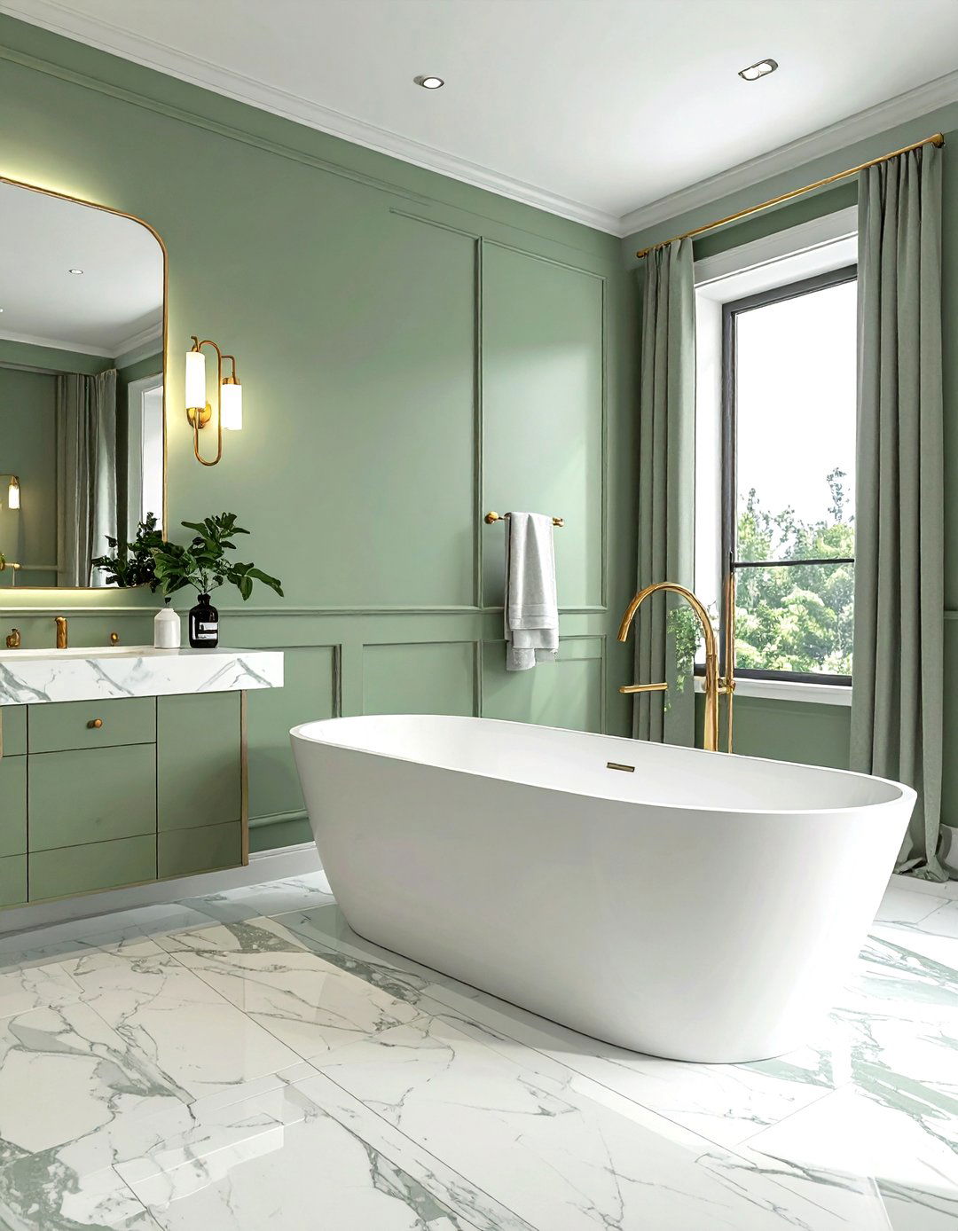 Sage Green Bathroom - 30 chic bathroom ideas
