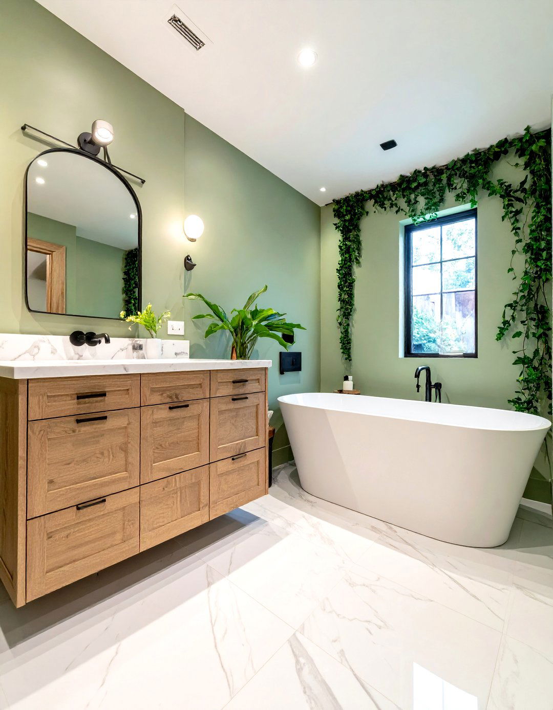 Sage Green Bathroom Walls - 30 earthy bathroom ideas