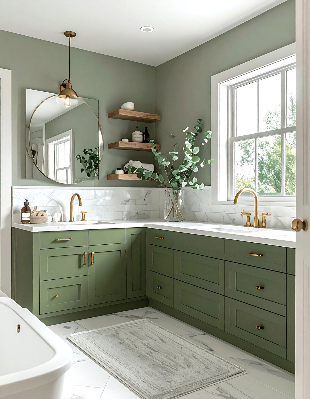 Sage Green Bathroom - 30 bathroom accent color ideas