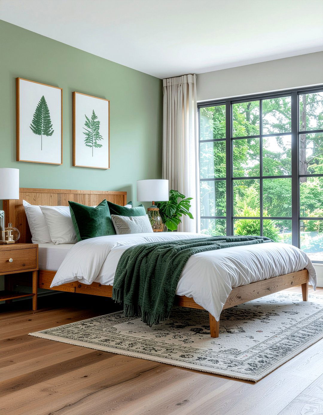 Sage Green Bedroom - 30 nature themed bedroom ideas