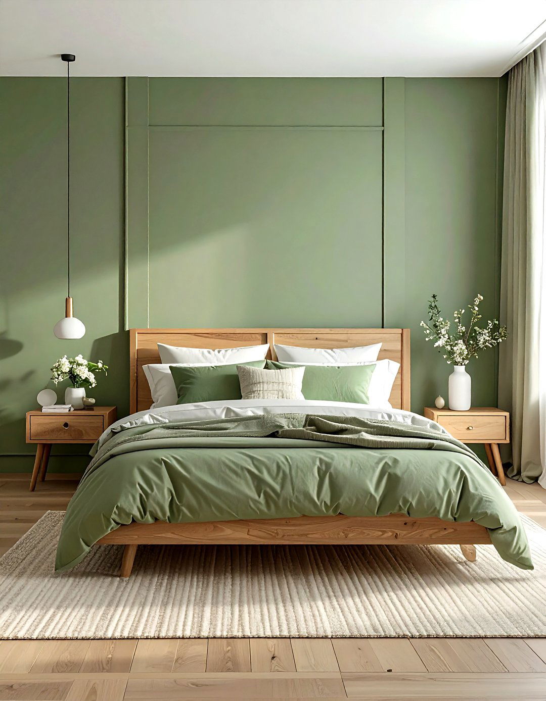Sage Green Bedroom - 30 new build bedroom ideas