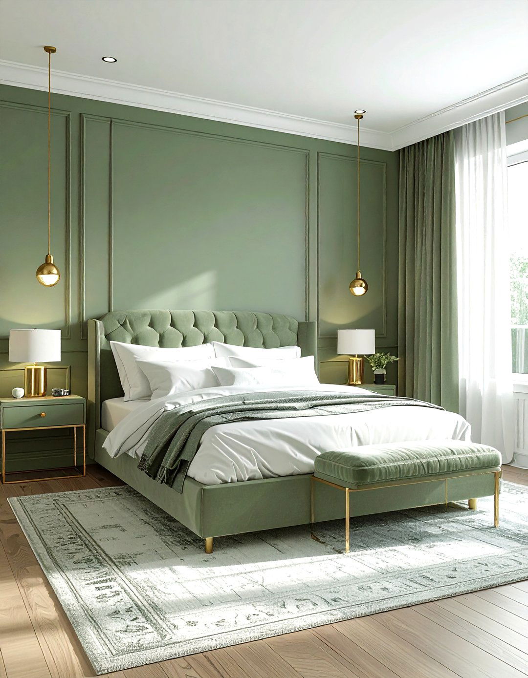 Sage Green Bedroom - 30 warm decor ideas