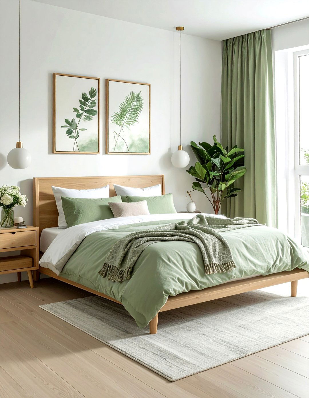 Sage Green Bedroom - 30 bedroom soft settings