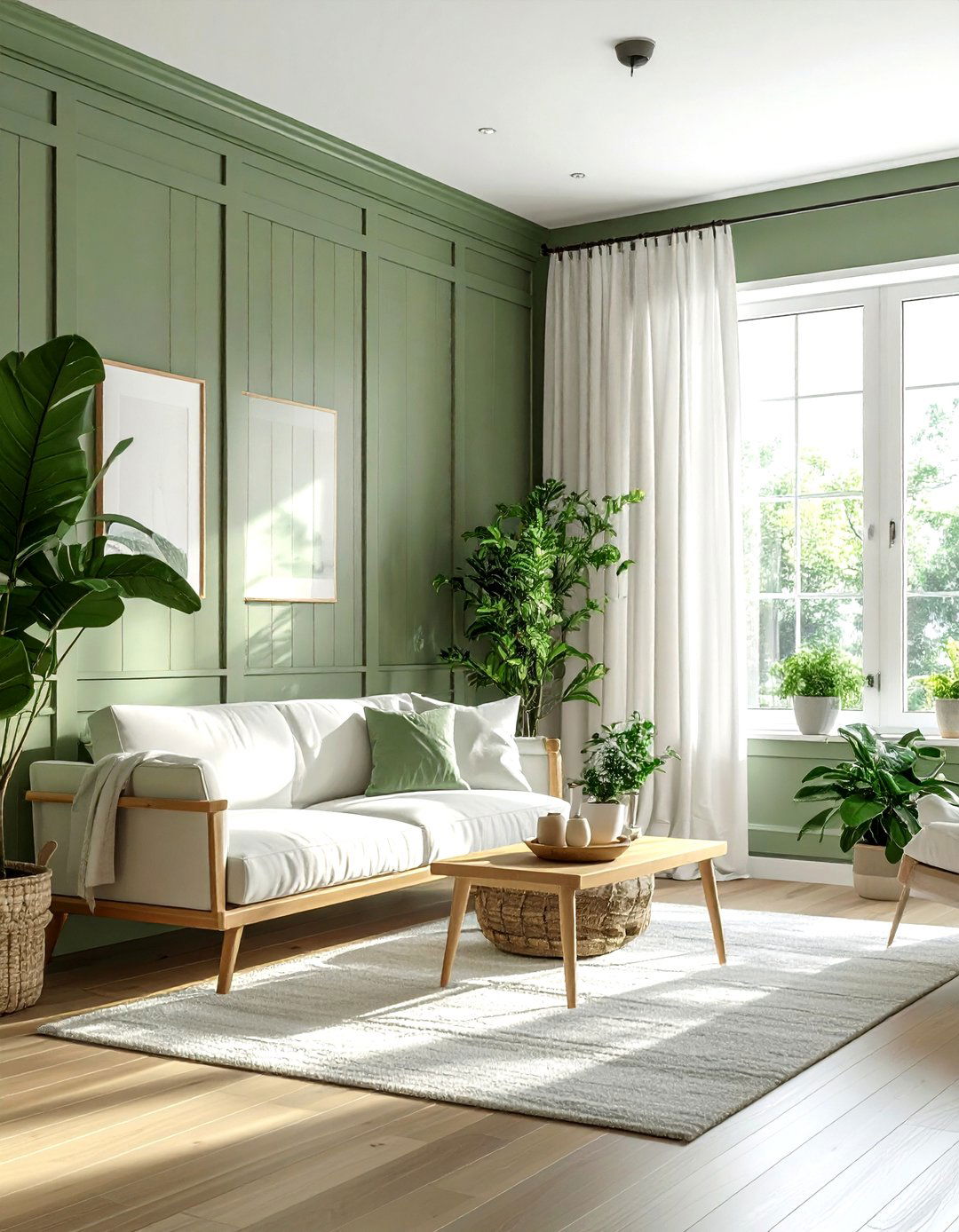 Sage Green Board And Batten - 30 living room board and batten ideas