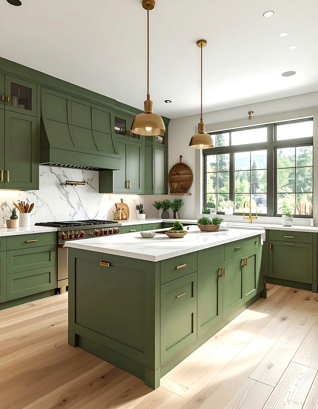 Sage Green Cabin Kitchen - 30 rustic cabin kitchen ideas