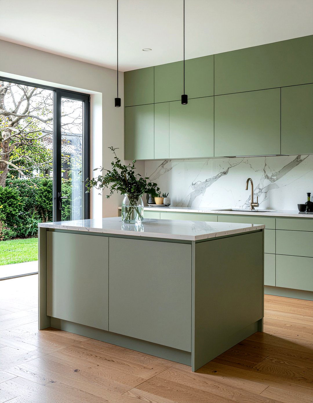 Sage Green Cabinets - 30 French kitchen ideas
