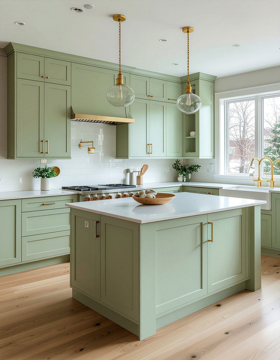 Sage Green Cabinets - 30 green kitchen ideas