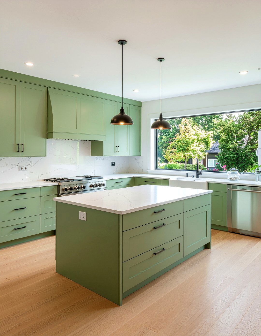 Sage Green Cabinets - 30 green kitchen design ideas
