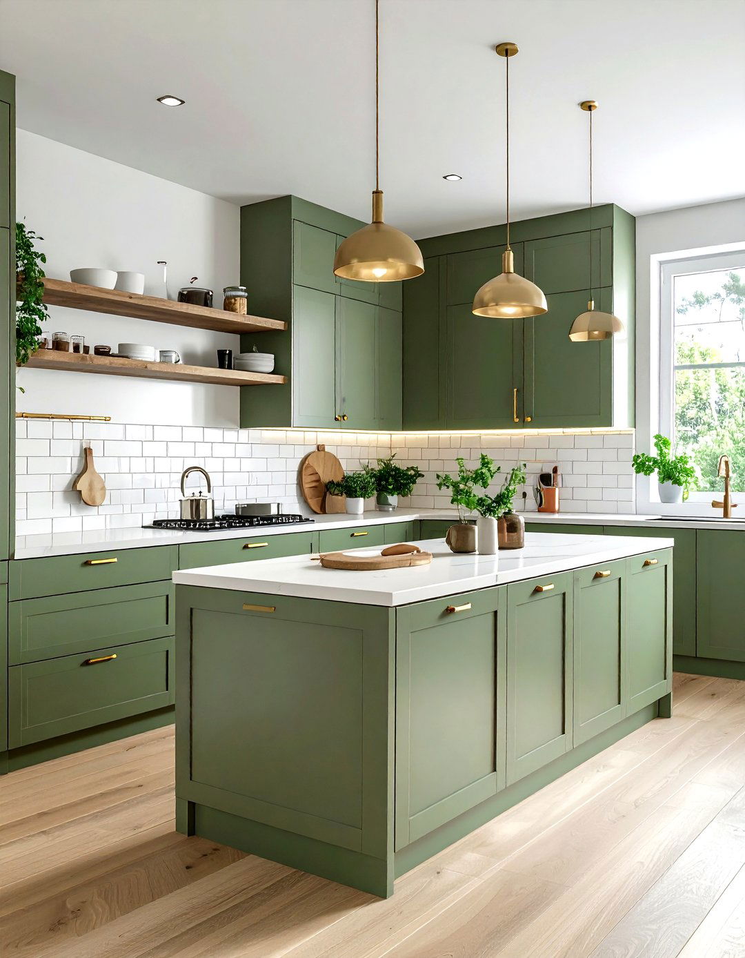 Sage Green Cabinets - 30 Lowes kitchen ideas