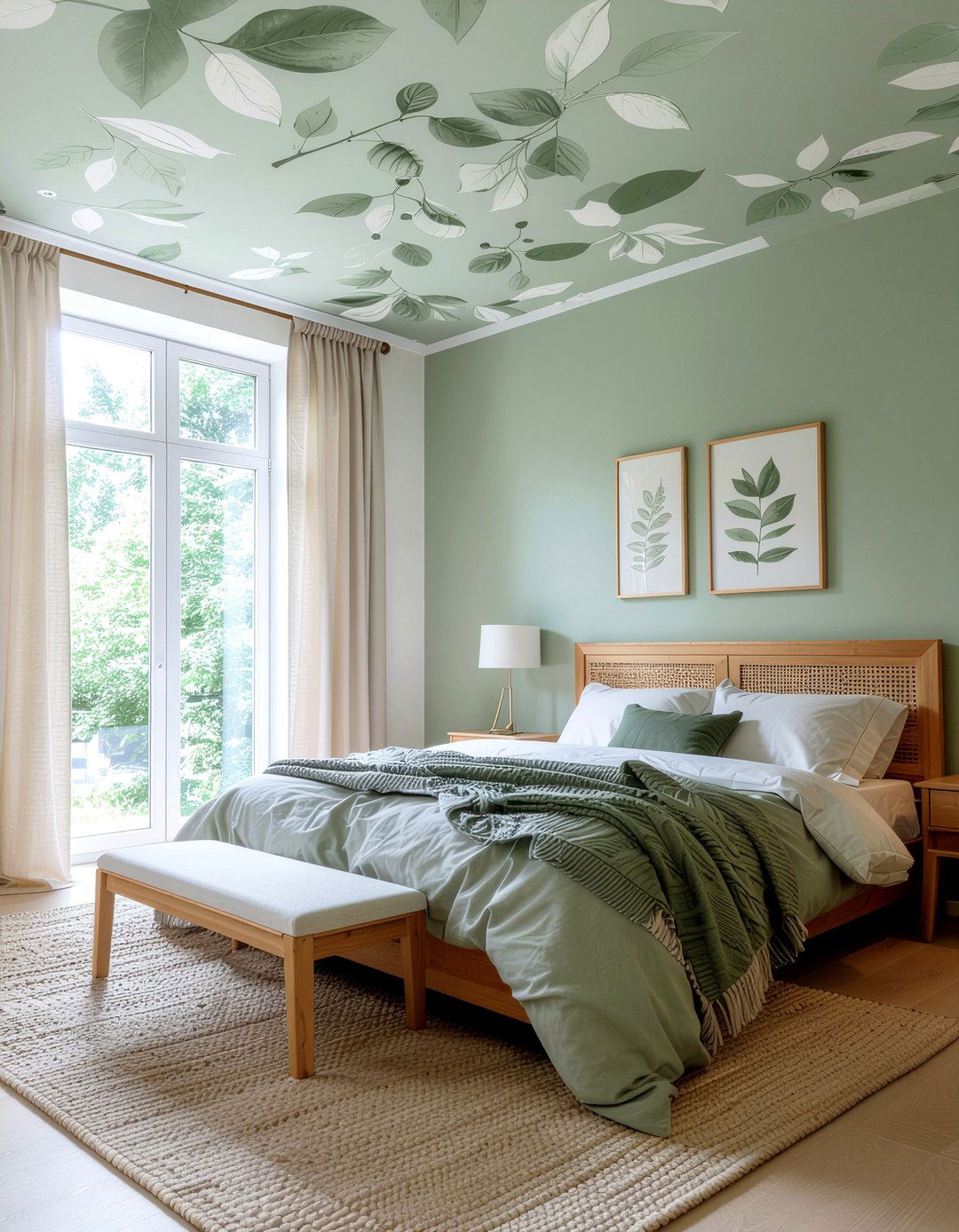 Sage Green Ceiling Wallpaper - 30 bedroom ceiling wallpapers