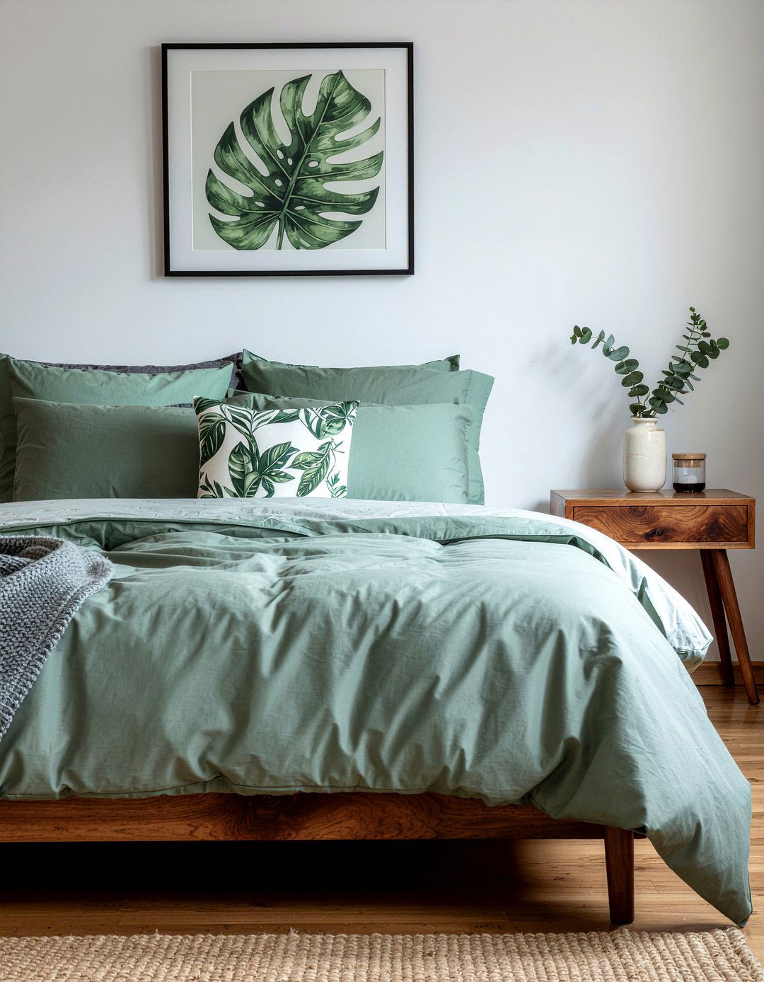 Sage Green Cotton Duvet - 30 bedroom duvets