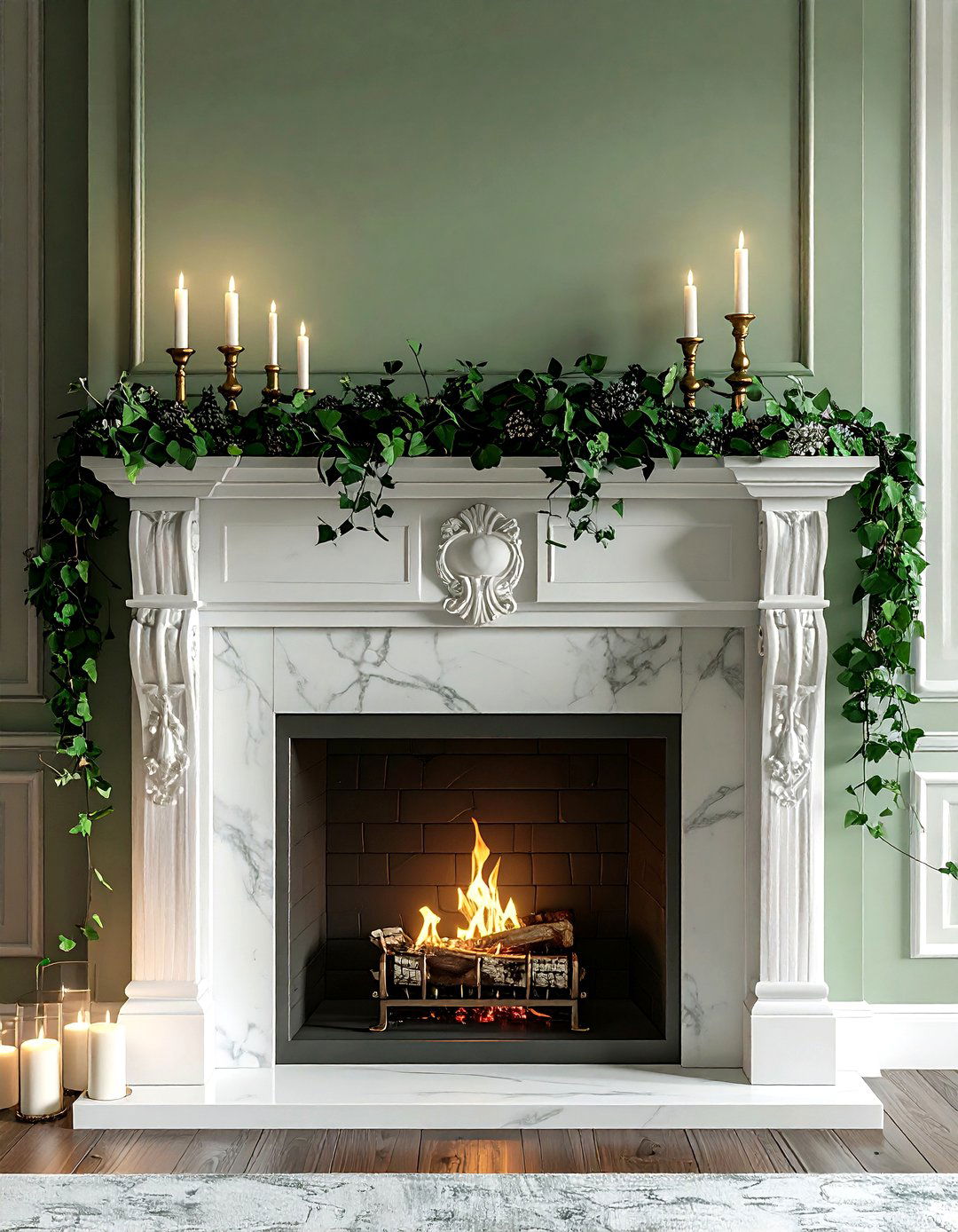 Sage Green Fireplace - 30 sage green decor ideas