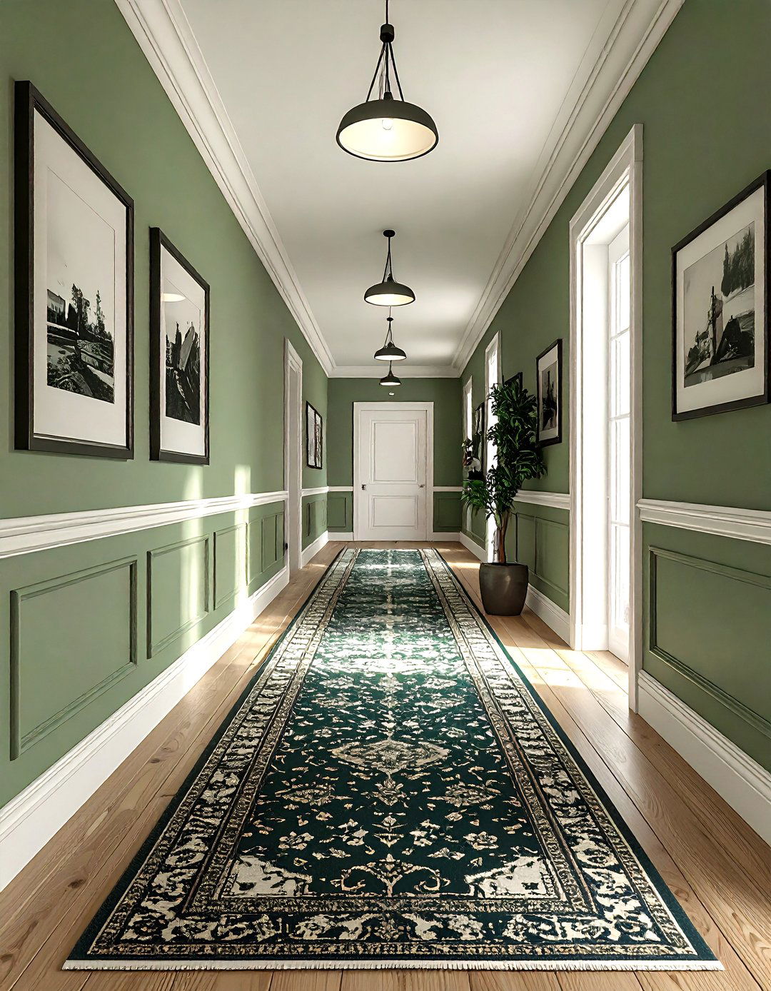 Sage Green Hallway - 30 sage green decor ideas