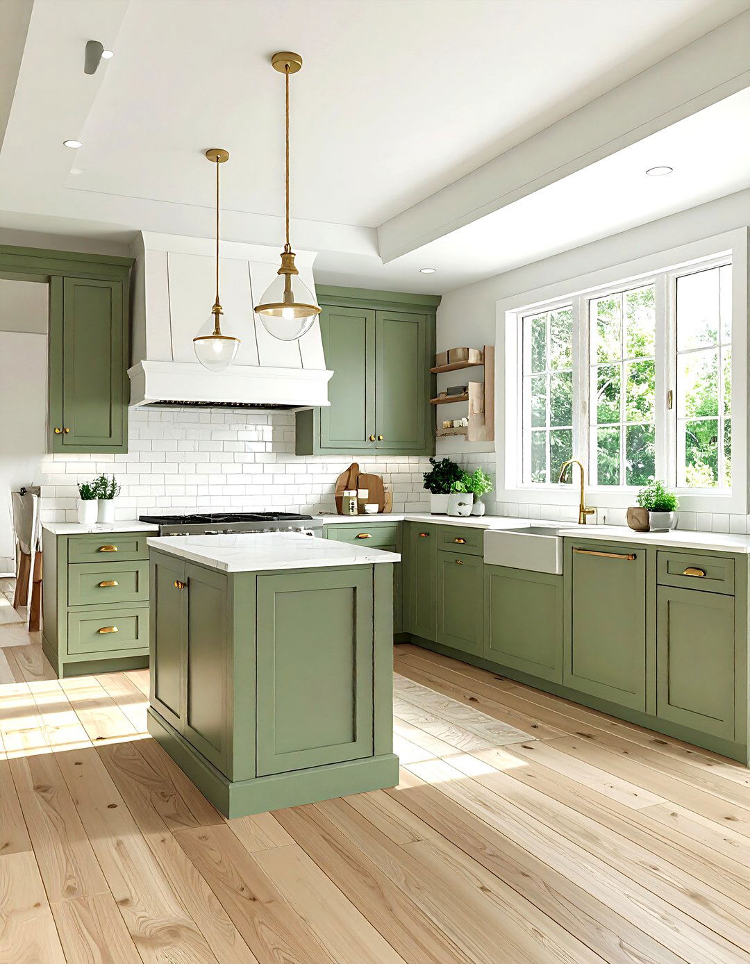 Sage Green Kitchen - 30 kitchen paint color ideas