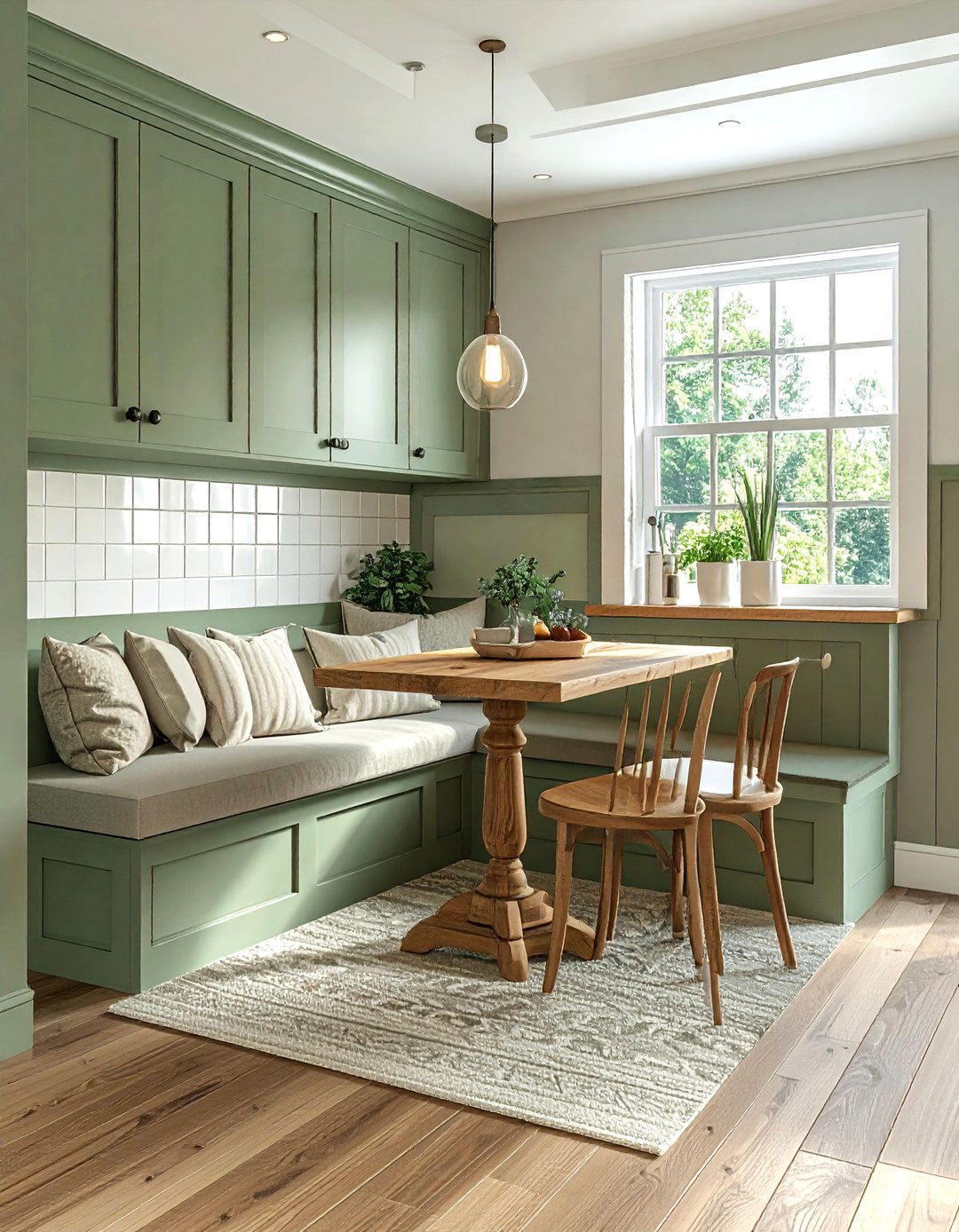Sage Green Kitchen Breakfast Nook - 30 sage green kitchen ideas