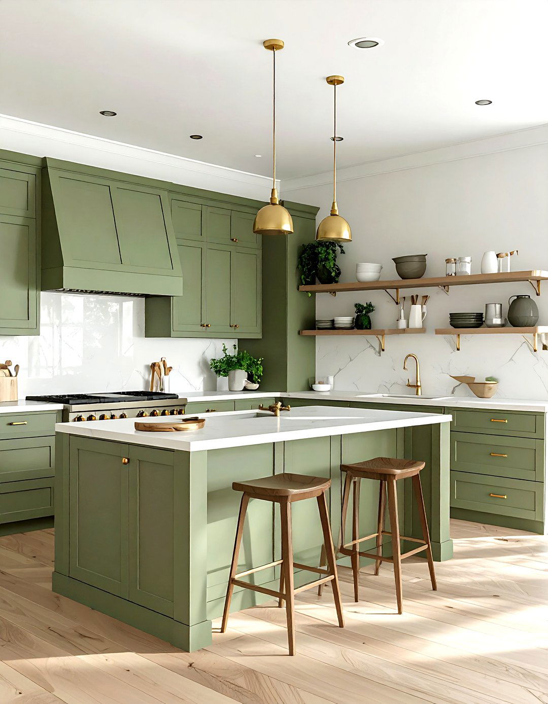 Sage Green Kitchen Cabinets - 30 green kitchen decor ideas
