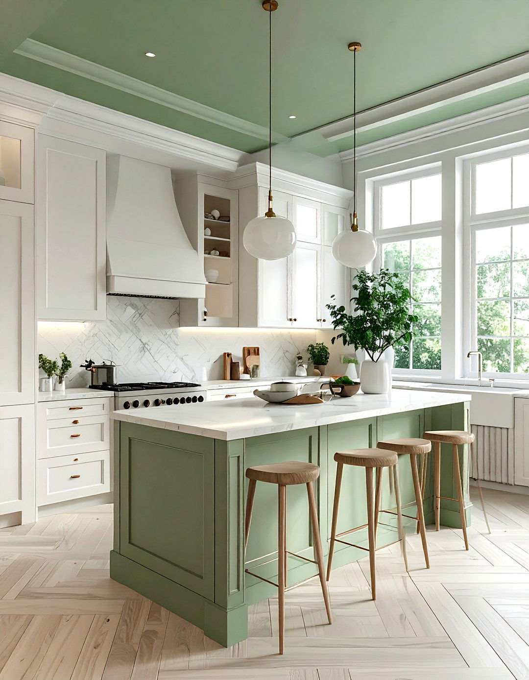 Sage Green Kitchen Ceiling - 30 sage green kitchen ideas