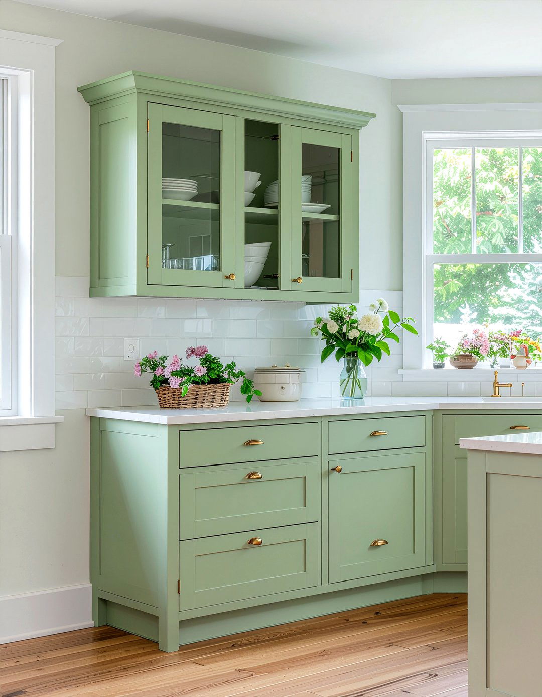 Sage Green Kitchen Hutch - 30 kitchen china cabinet ideas