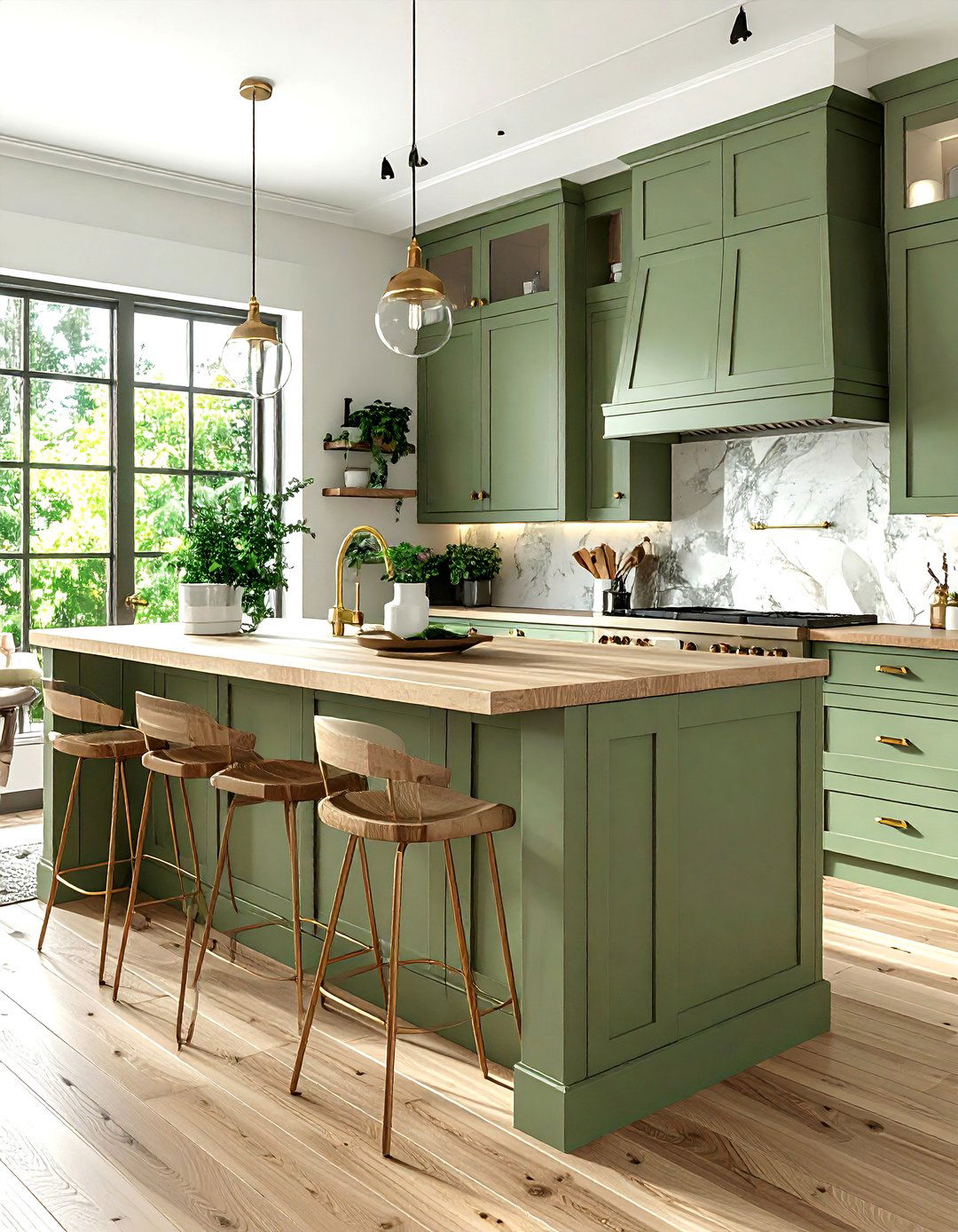 Sage Green Kitchen Island - 30 kitchen bar ideas