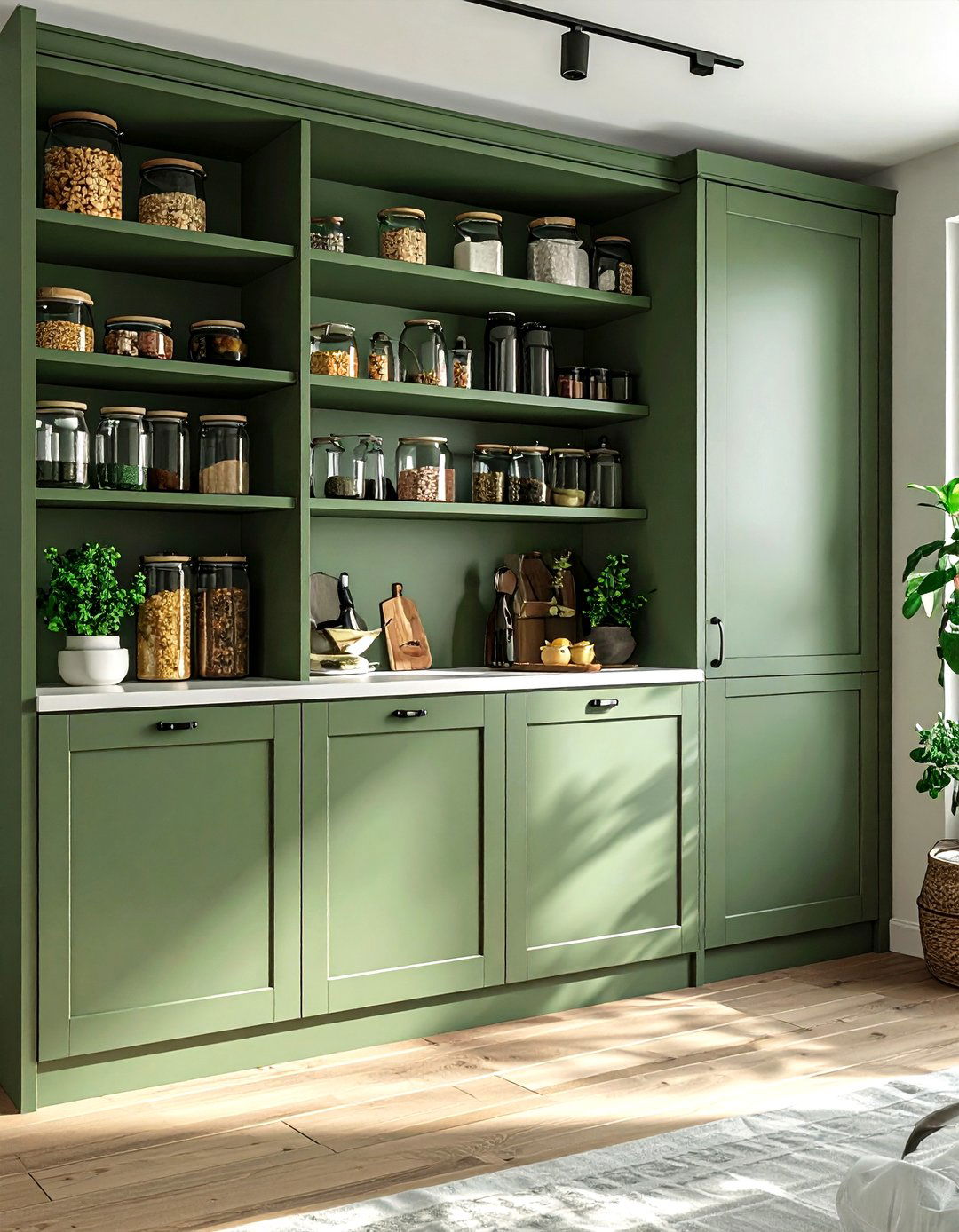 Sage Green Kitchen Pantry Storage - 30 sage kitchen ideas