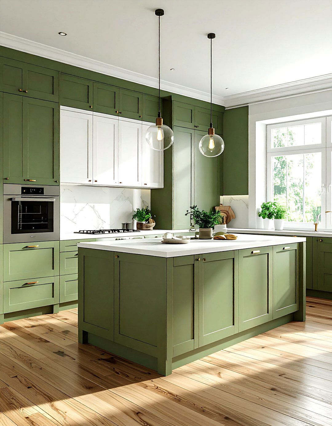 Sage Green Kitchen Two Tone Cabinets - 30 sage kitchen ideas