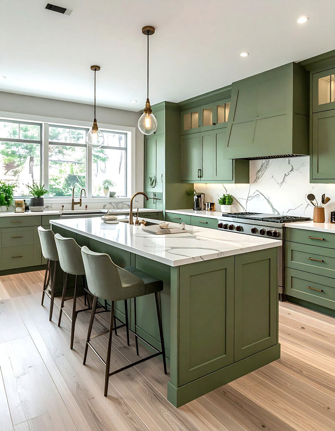 Sage Green Kitchen With Quartz - 30 sage green kitchen ideas