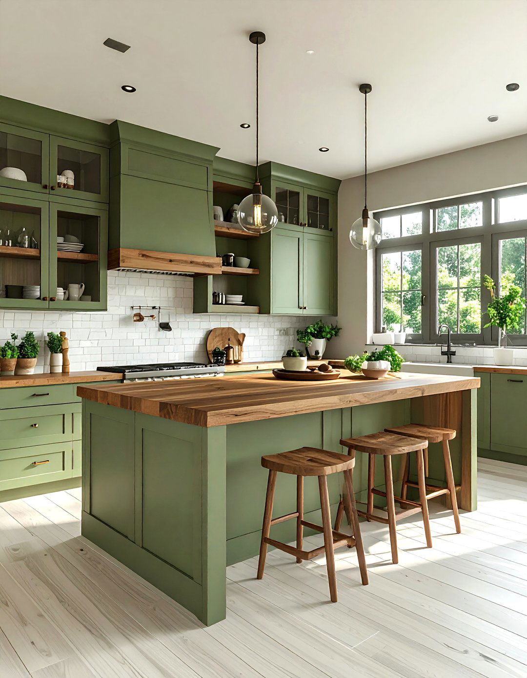 Sage Green Kitchen With Wood - 30 sage green kitchen ideas
