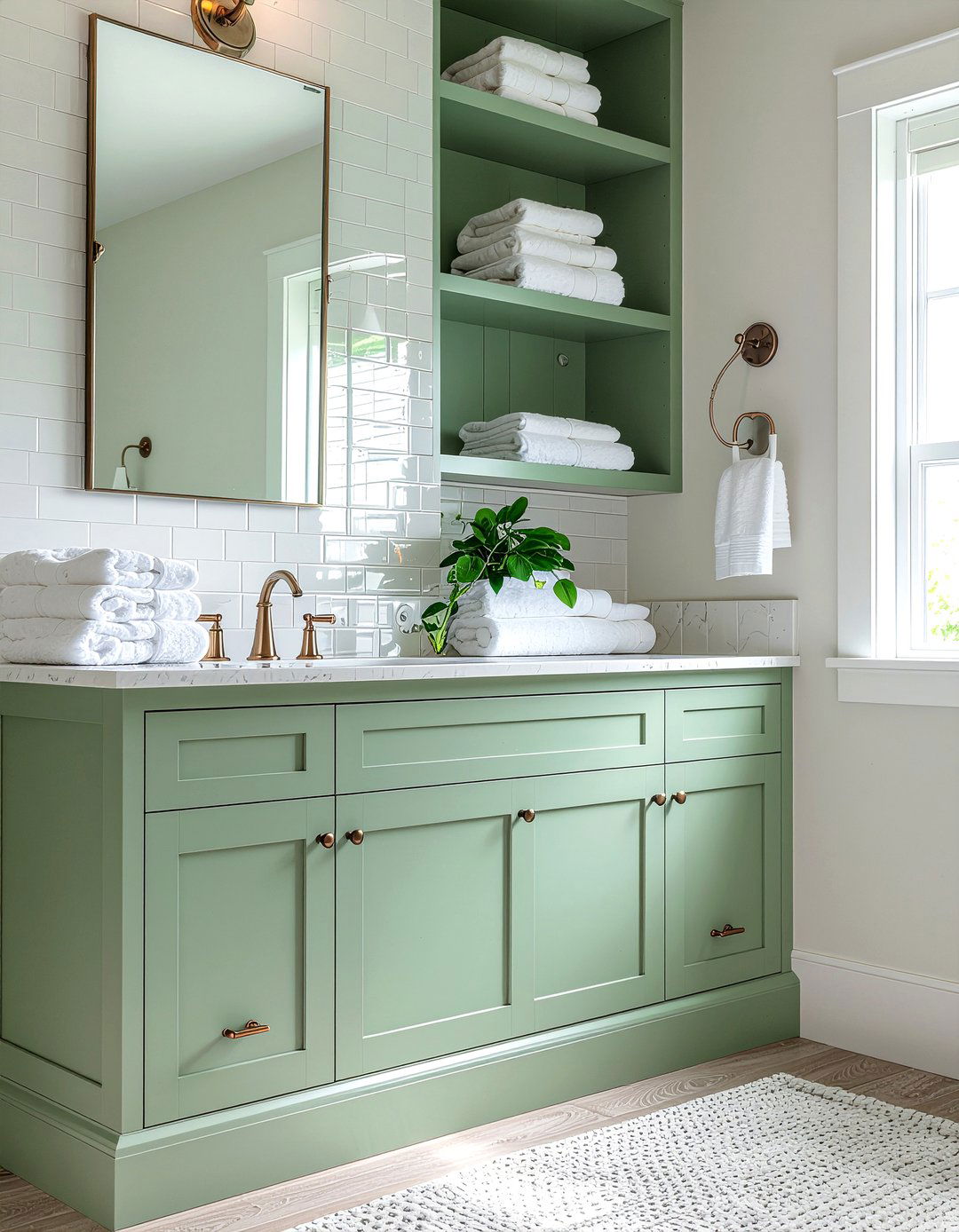 Sage Green Linen Cabinet - 30 sage green bathroom ideas