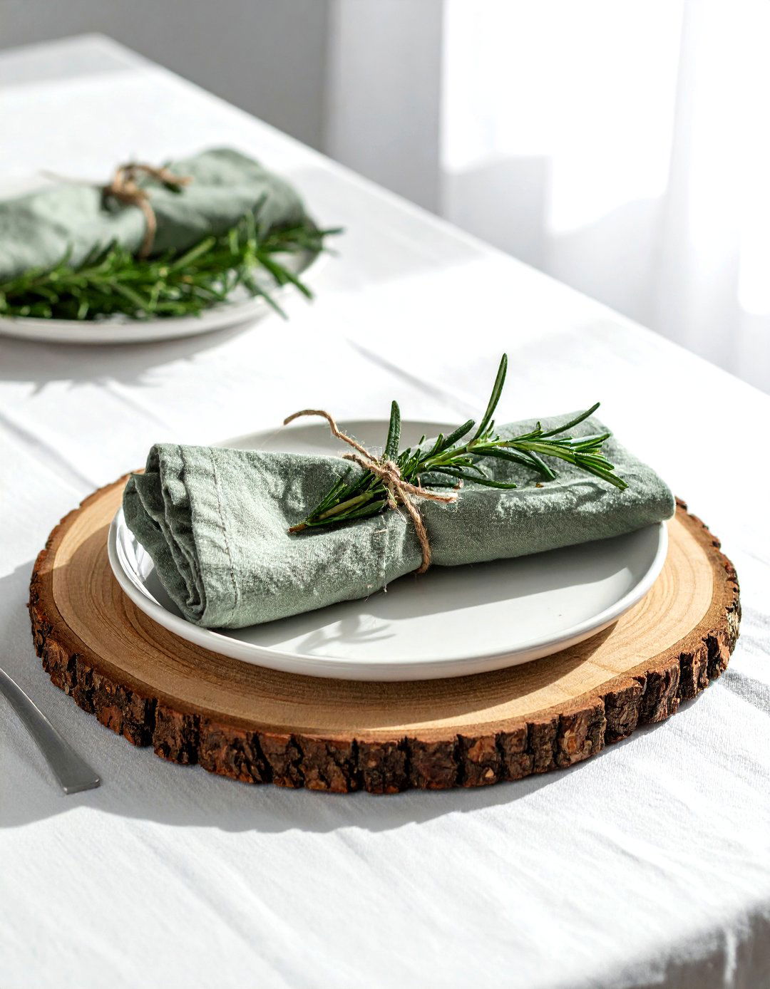 Sage Green Linen Napkin - 30 woodland dining room ideas