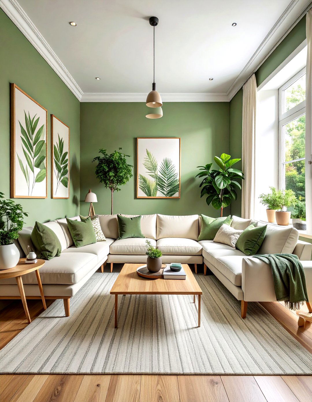 Sage Green Living Room - 30 natural living room ideas