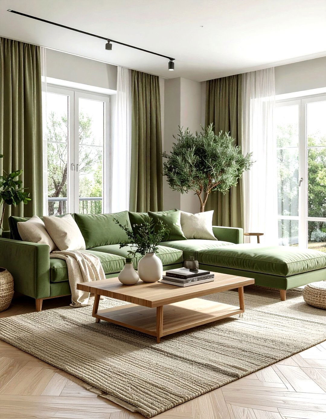 Sage Green Living Room - 30 living room accent color ideas