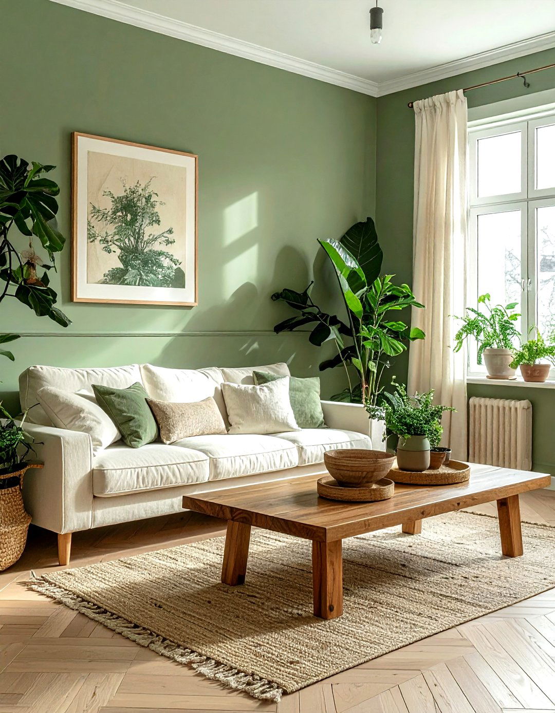 Sage Green Living Room Wall - 30 accent wall paint ideas