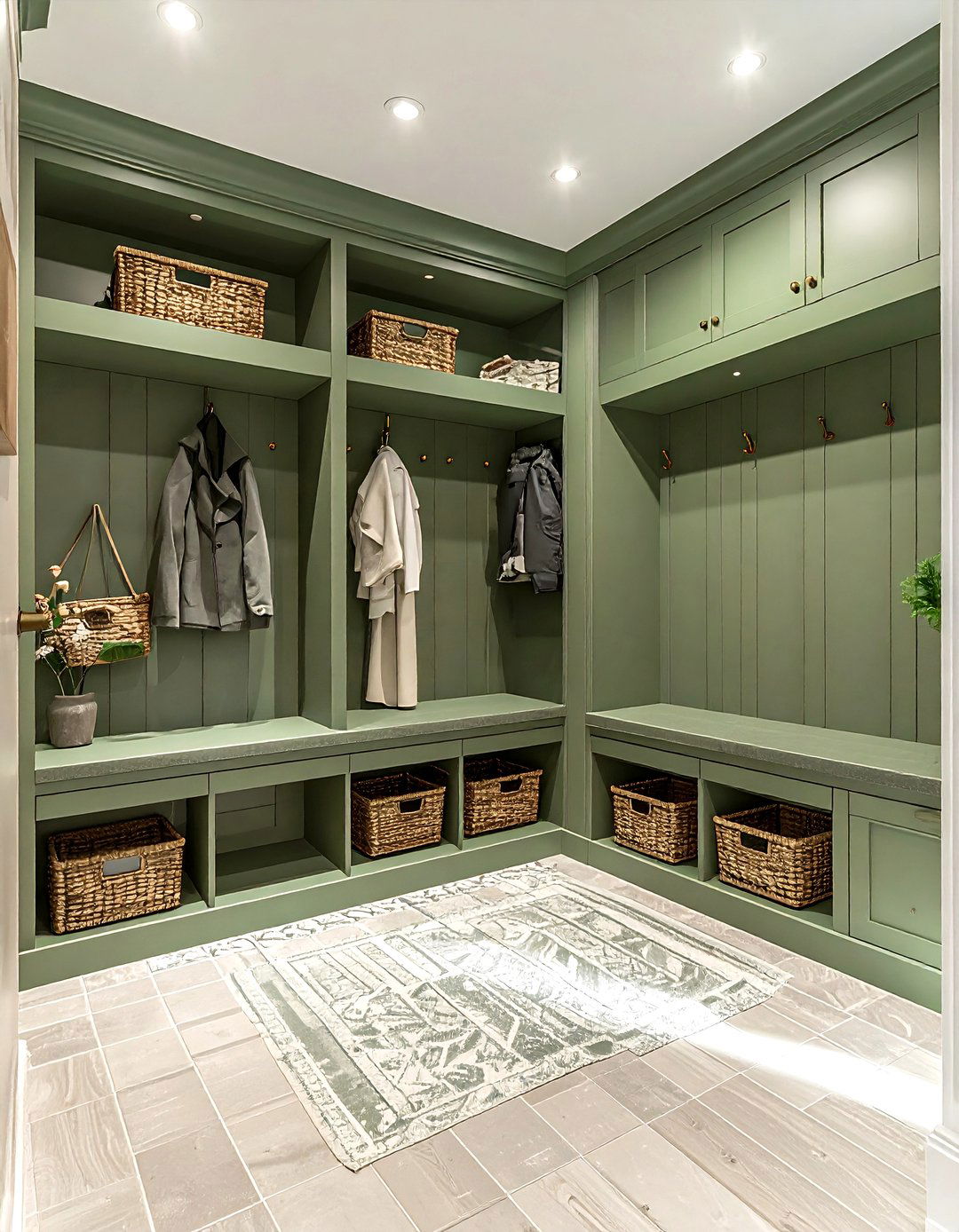 Sage Green Mudroom - 30 sage green decor ideas