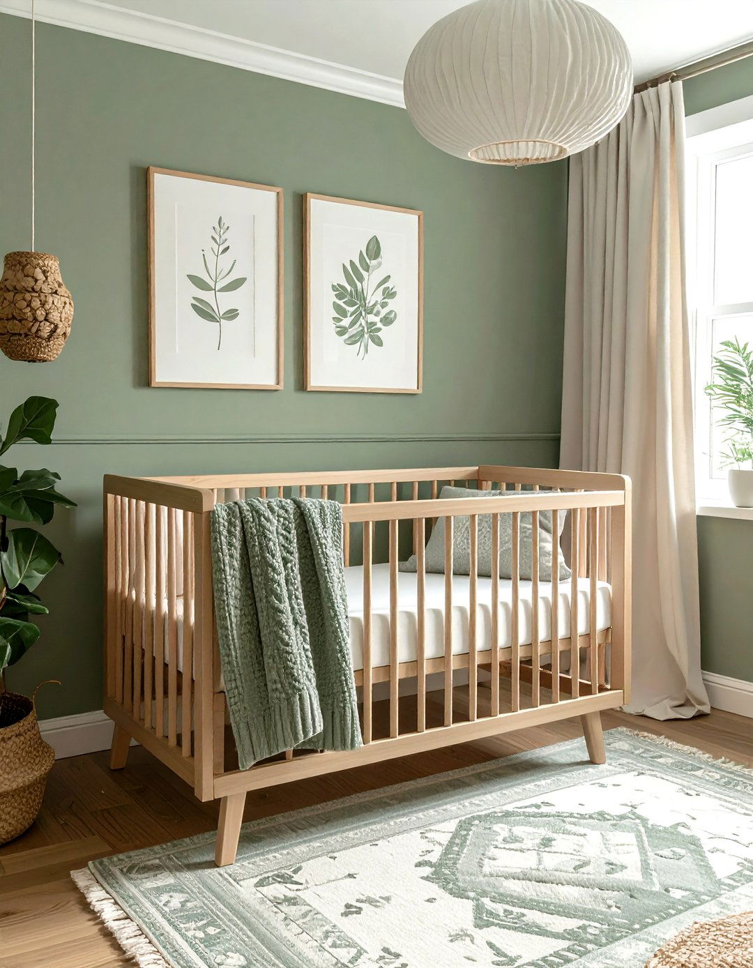 Sage Green Nursery - 30 newborn bedroom ideas