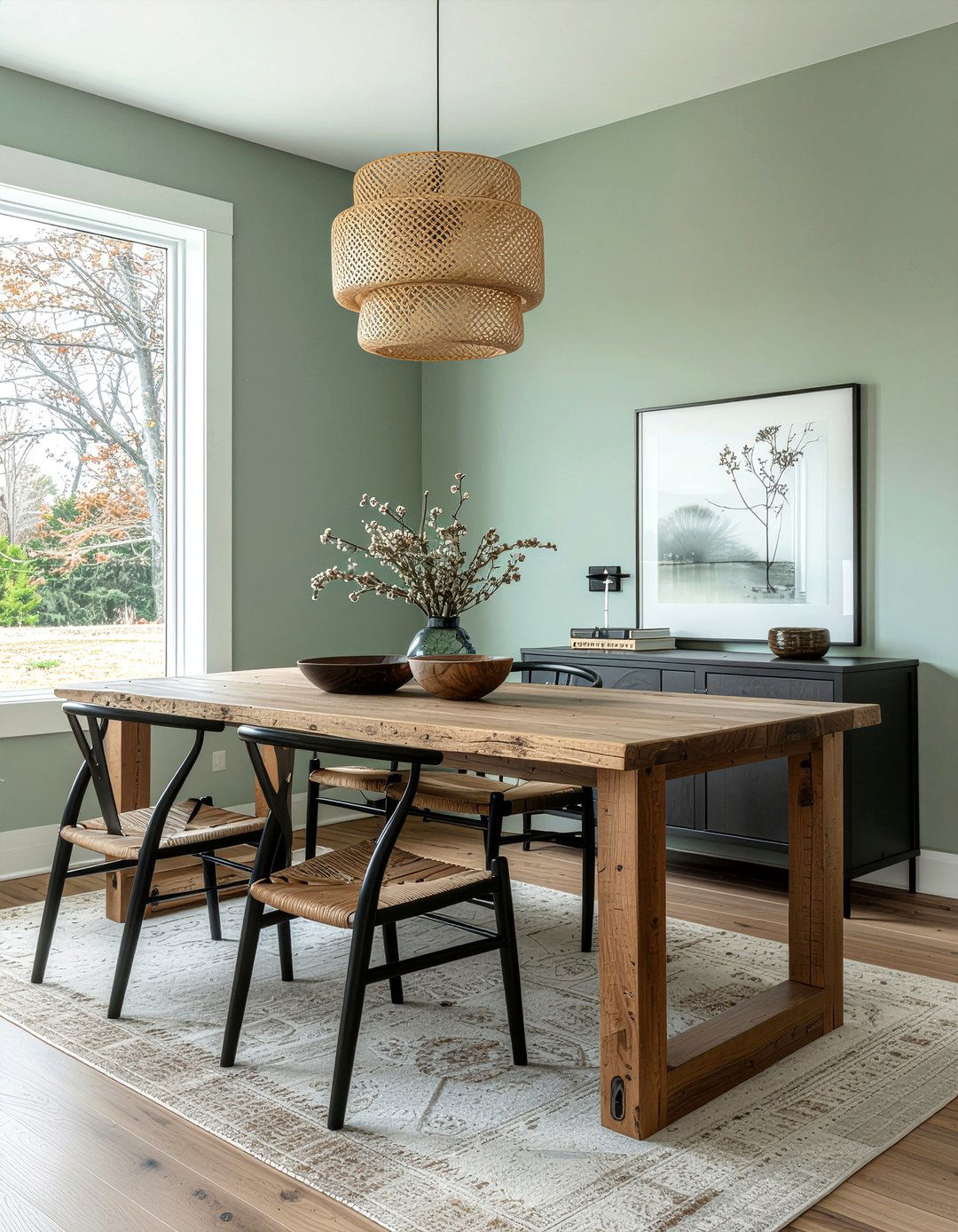 Sage Green Paint - 30 garden-inspired dining room ideas