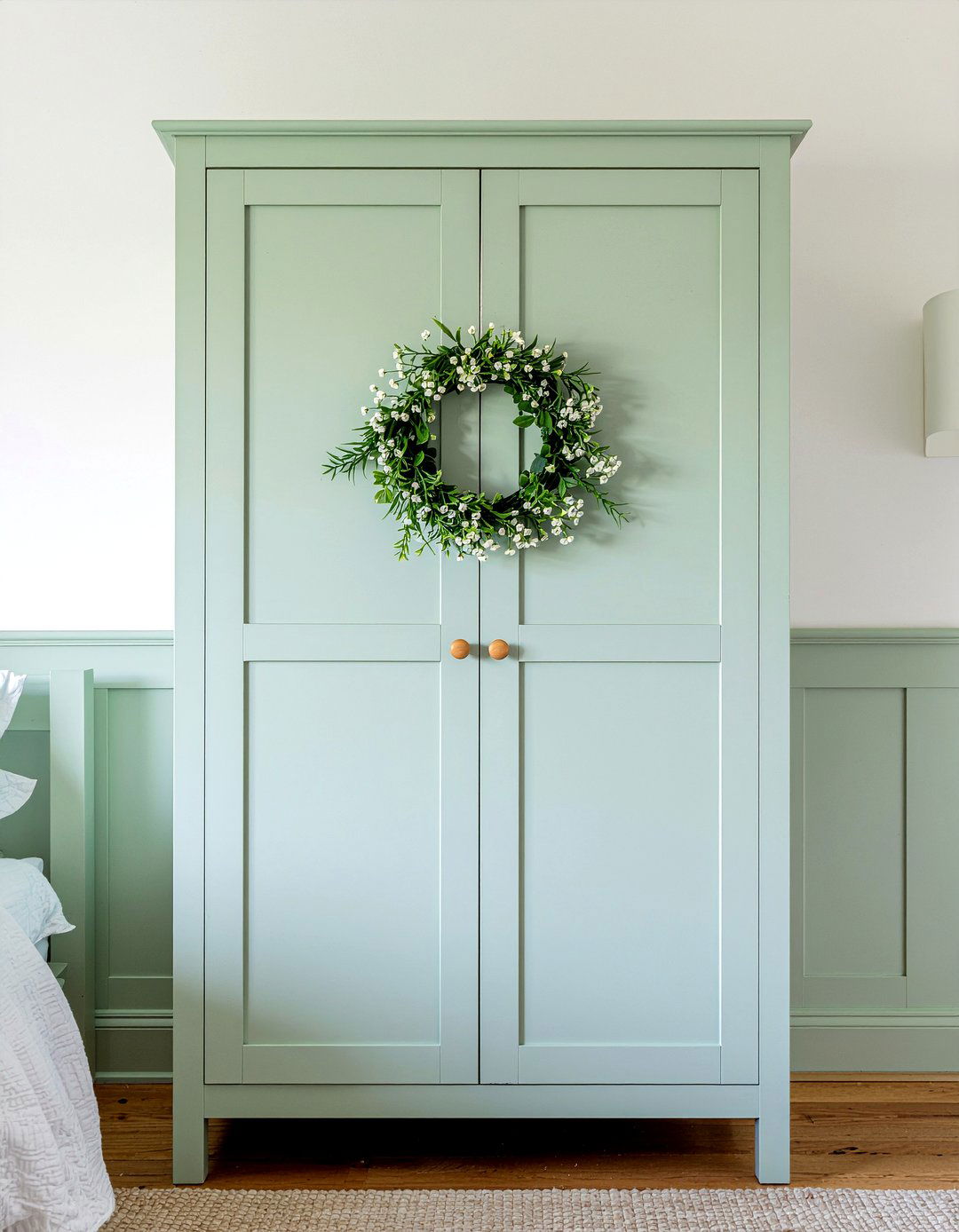 Sage Green Pine Wardrobe - 30 bedroom pine furniture ideas