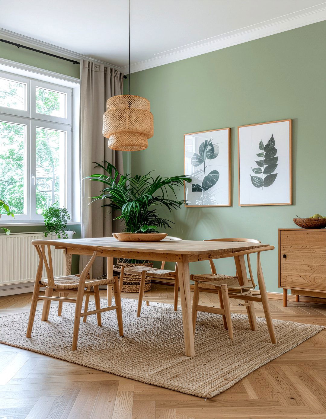 Sage Green Scandinavian Dining Room - 30 sage green dining room ideas
